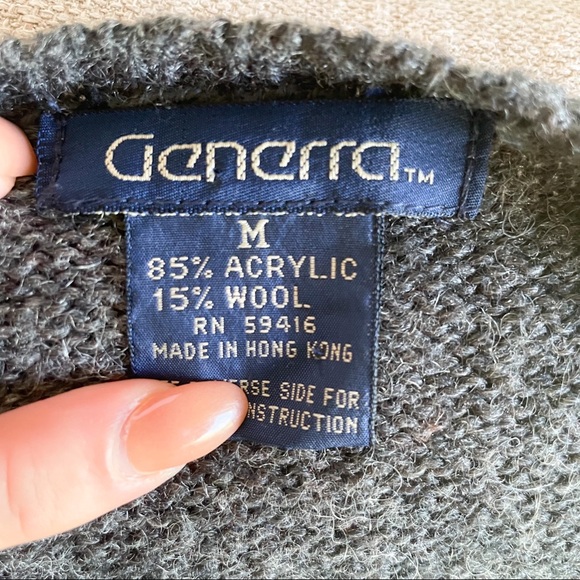 Vintage Gray Wool Sweater Vest M - Picture 5 of 5